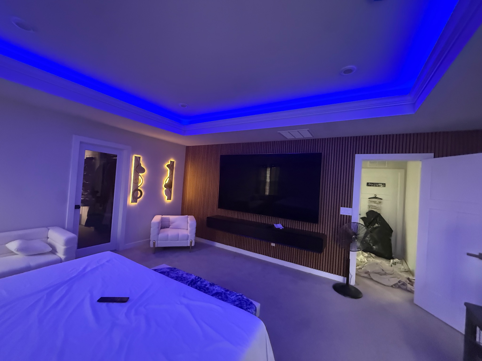 Custom interior renovation and feature wall