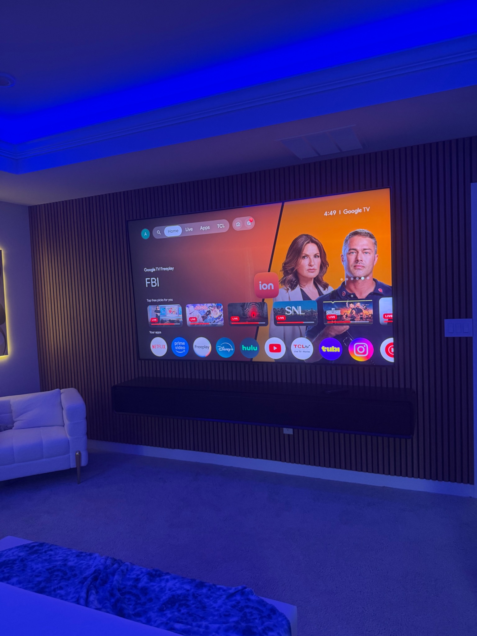Finished media wall