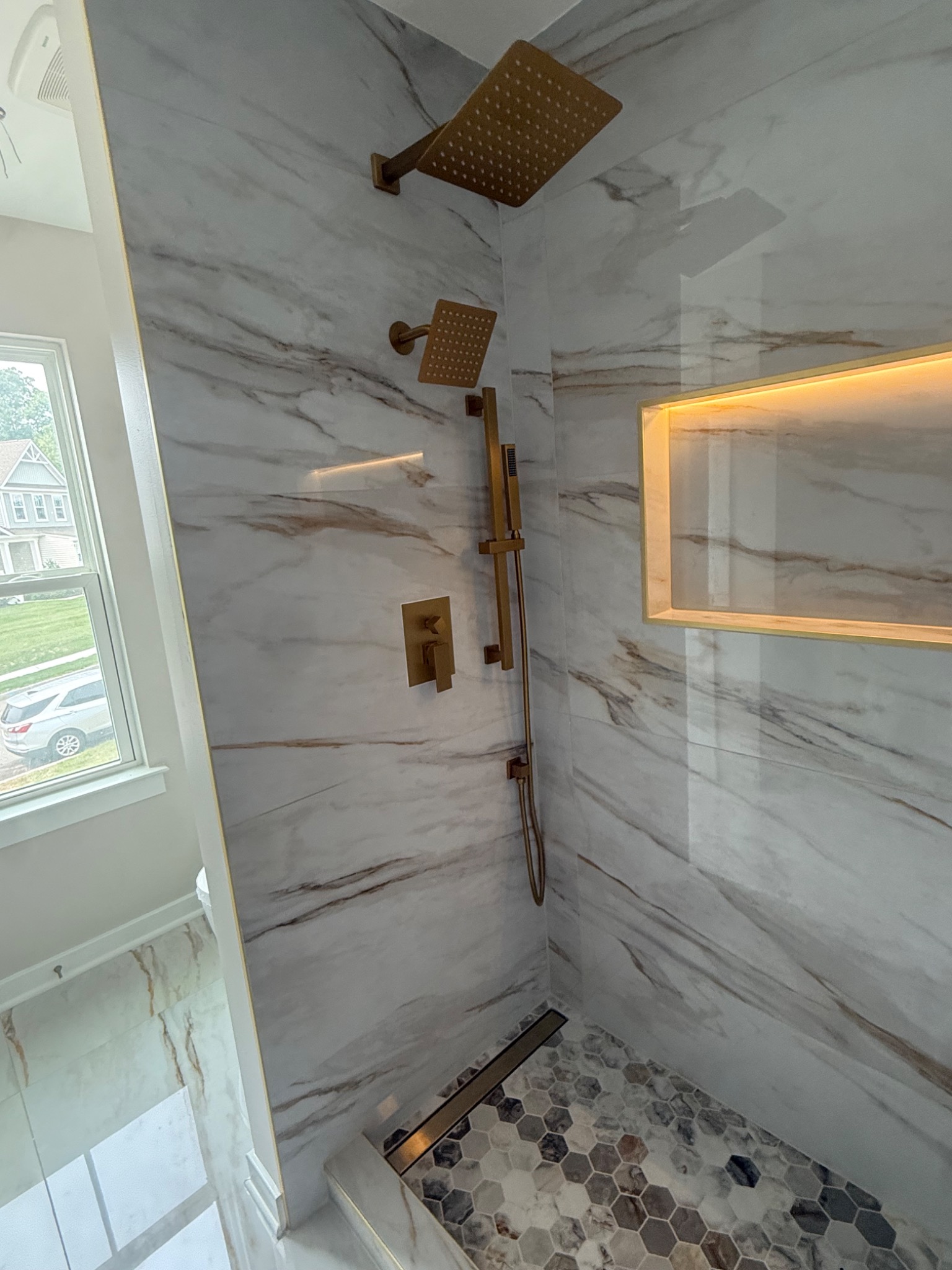 Custom shower detail